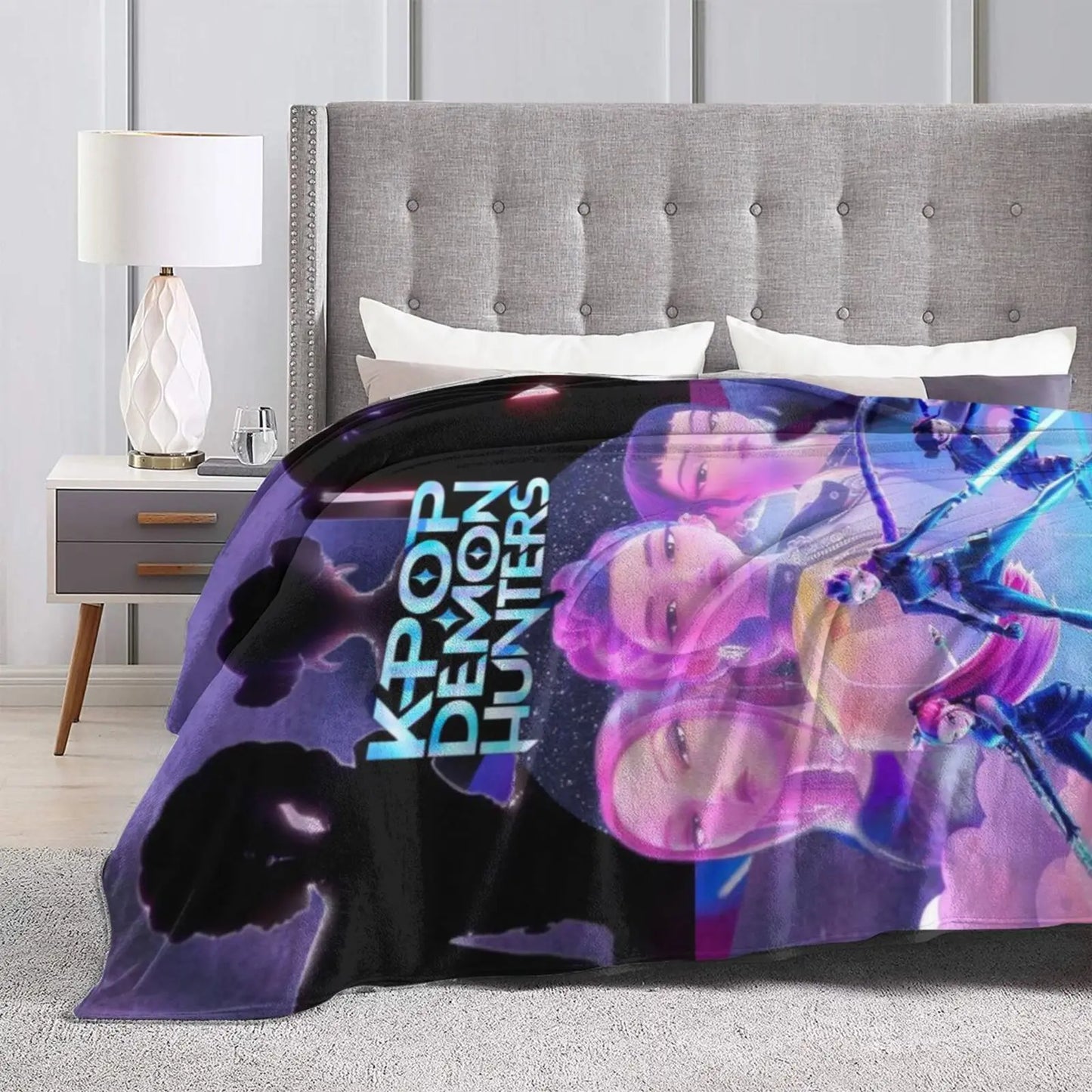 K-Pop Demon Anime Hunter Flannel Blanket