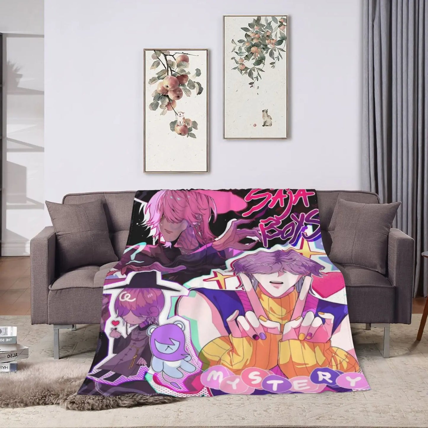 K-Pop Demon Hunters Saja Boys Blanket Flannel Print