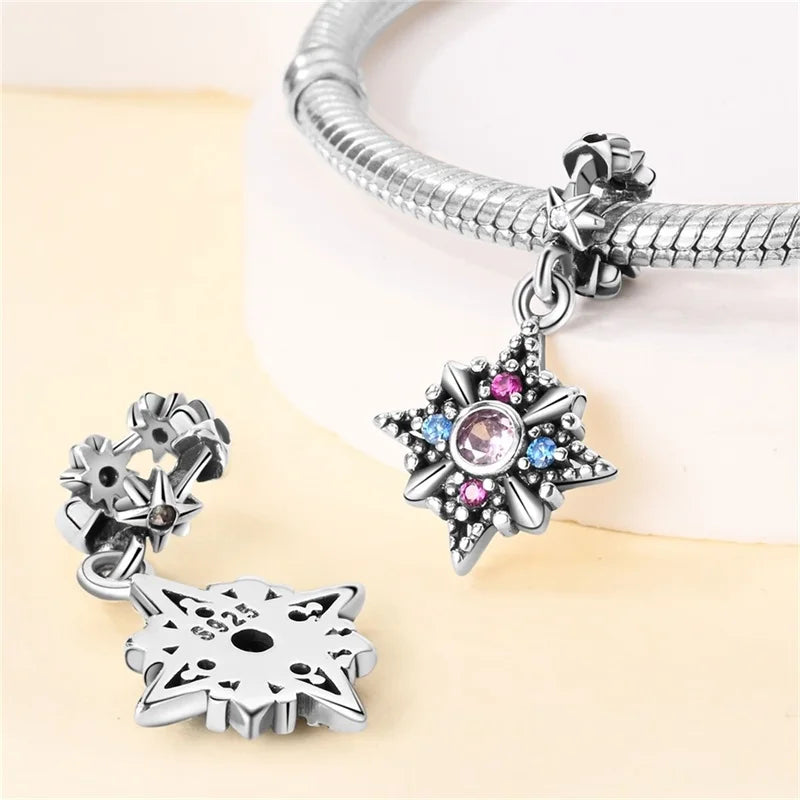 Hot Sale 925 Silver Retro Heart Shape Lotus Angel Charm Beads Fit Pandach Original DIY Bracelets Birthday Gifts Fine Jewelry
