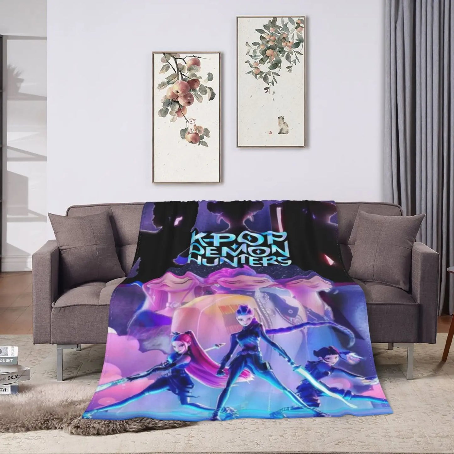 K-Pop Demon Anime Hunter Flannel Blanket