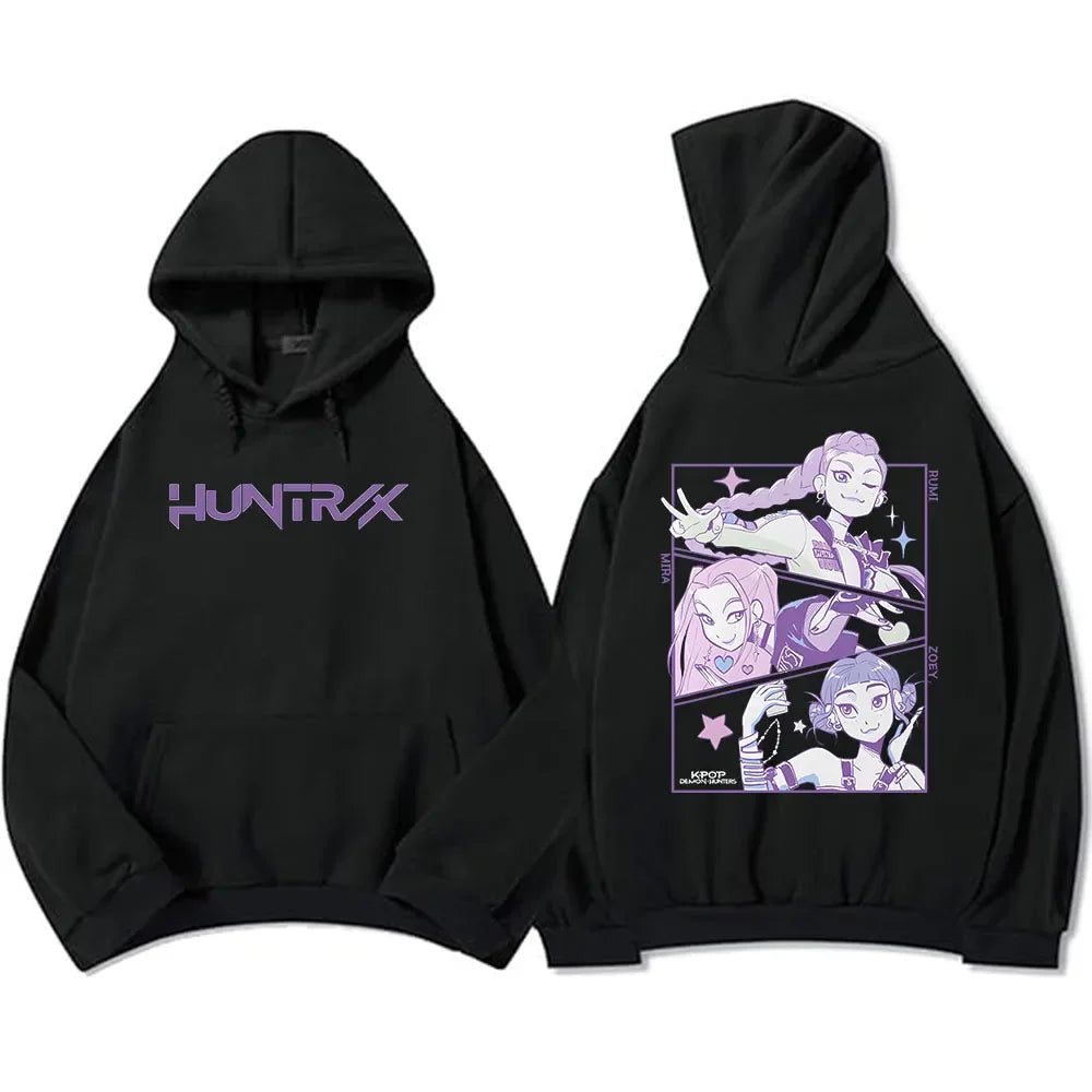 KPop Demon Hunters Movie Graphic Hooded Pullovers