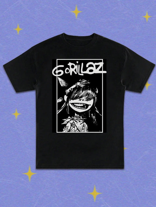 Black Rock Band Graphic T-Shirt - Gorillaz