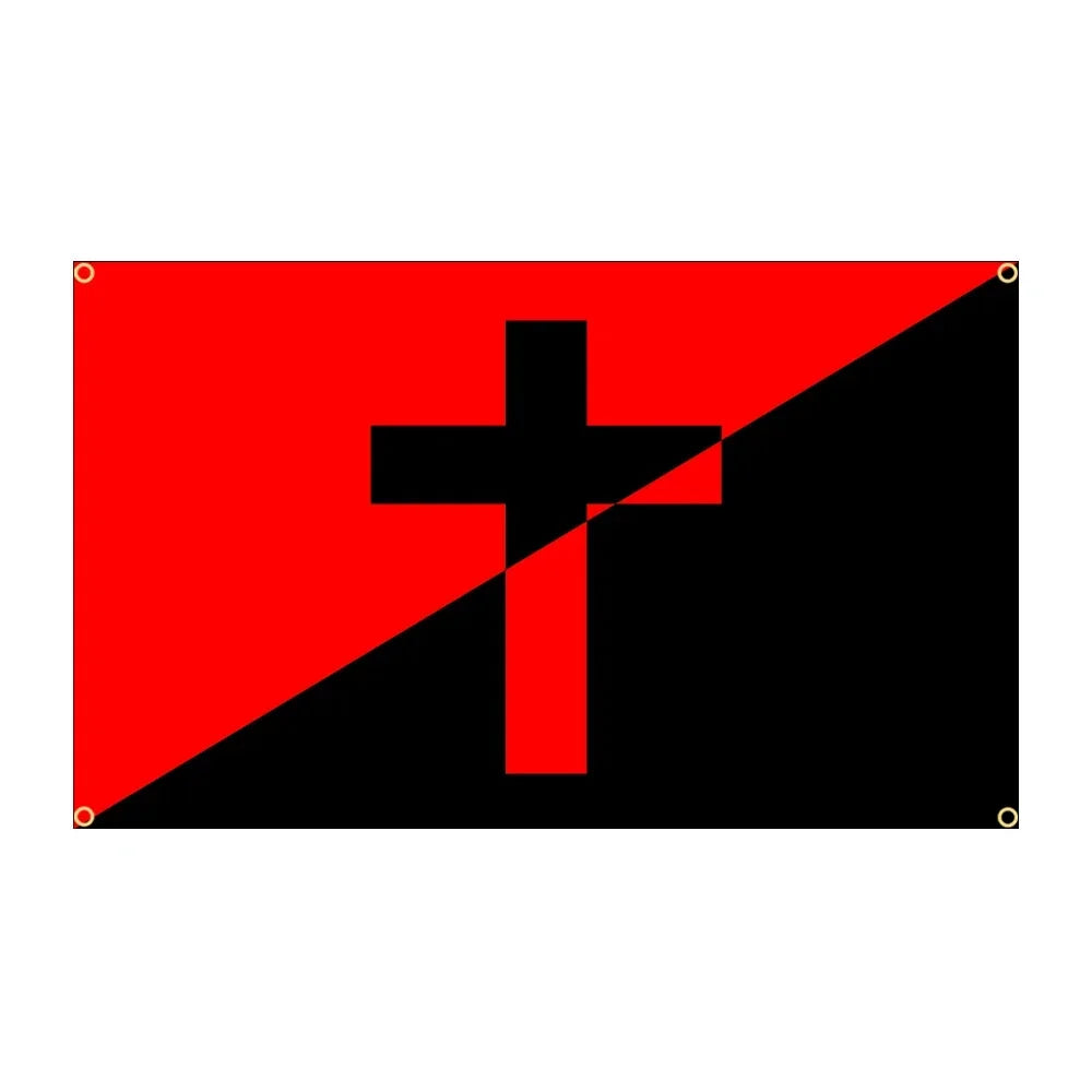 Banner 90x150cm 3x5 Ft Anarchist Black Cat Flag for Decor Anarchy Star Flag(Anarchy Flag)