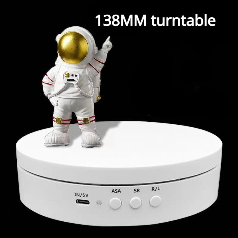 Photography Turntable Electric Rotating Display Stand 360 Degree with Remote Control Motorized Turntable for Photos or Videos