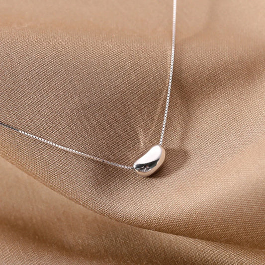 925 Sterling Silver Necklace Pendant Soybean High Quality Fashion Jewelry For Women Chains Wedding Birthday Gift