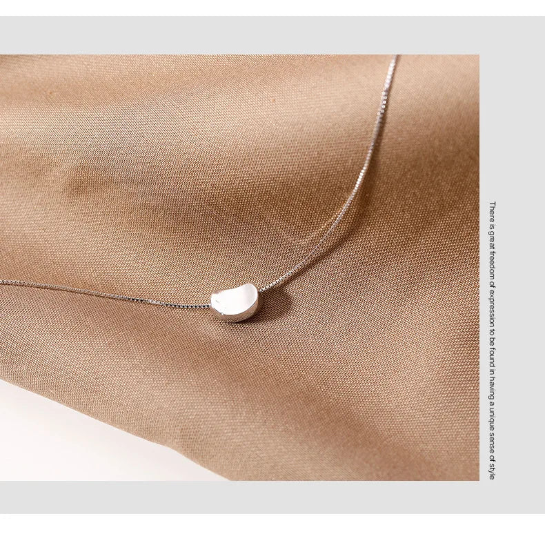 925 Sterling Silver Necklace Pendant Soybean High Quality Fashion Jewelry For Women Chains Wedding Birthday Gift