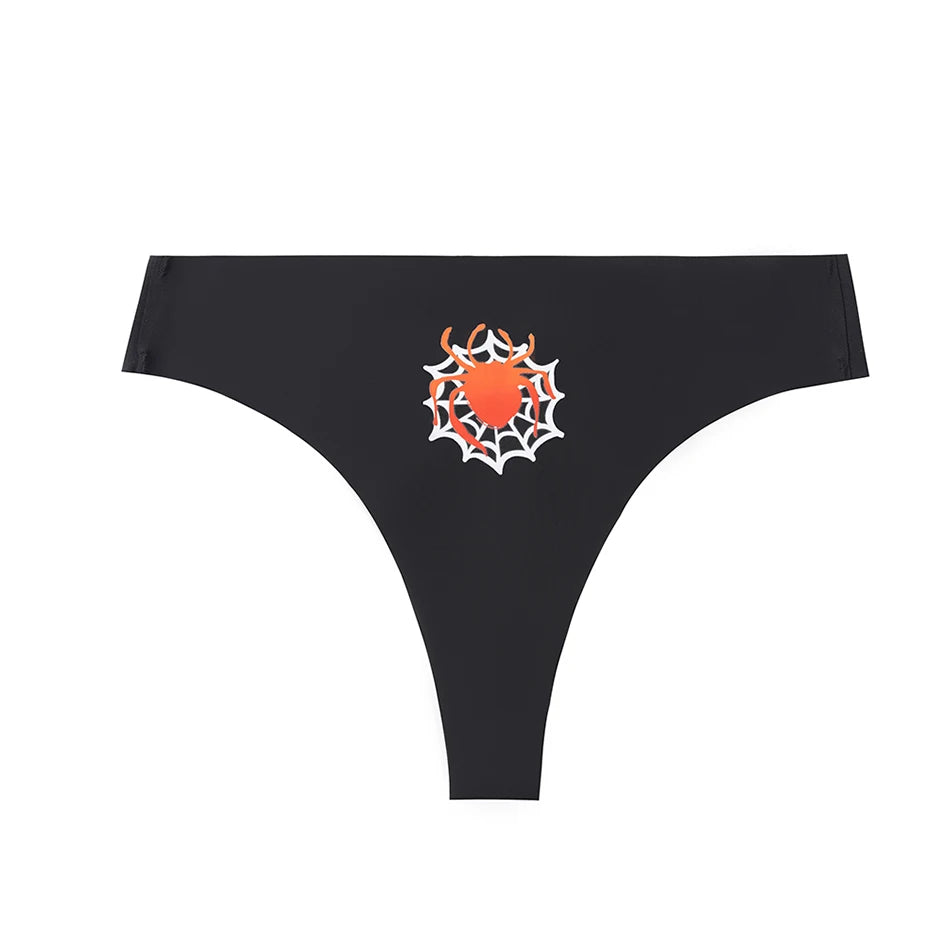 3PCS Halloween Women's Panties Charming Thongs Female Breathable Soft Sexy Lingerie