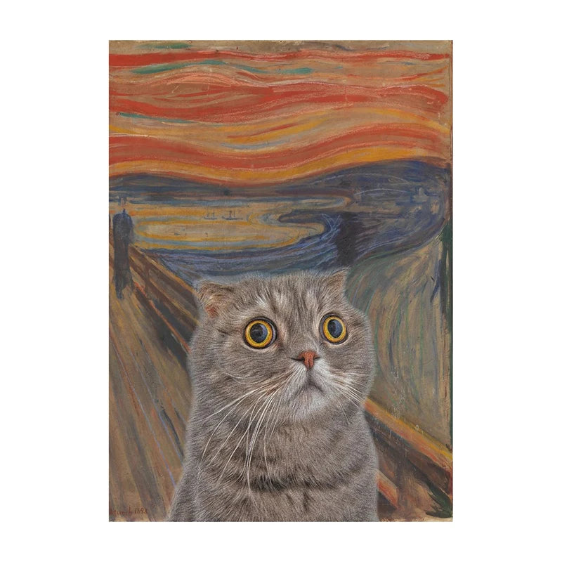 Tape Collage Canvas Painting Shy Girl Poster and Print The Classy Kiss Wall Art Picture for Living Room Home Wall Decoration