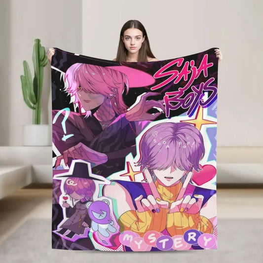 K-Pop Demon Hunters Saja Boys Blanket Flannel Print
