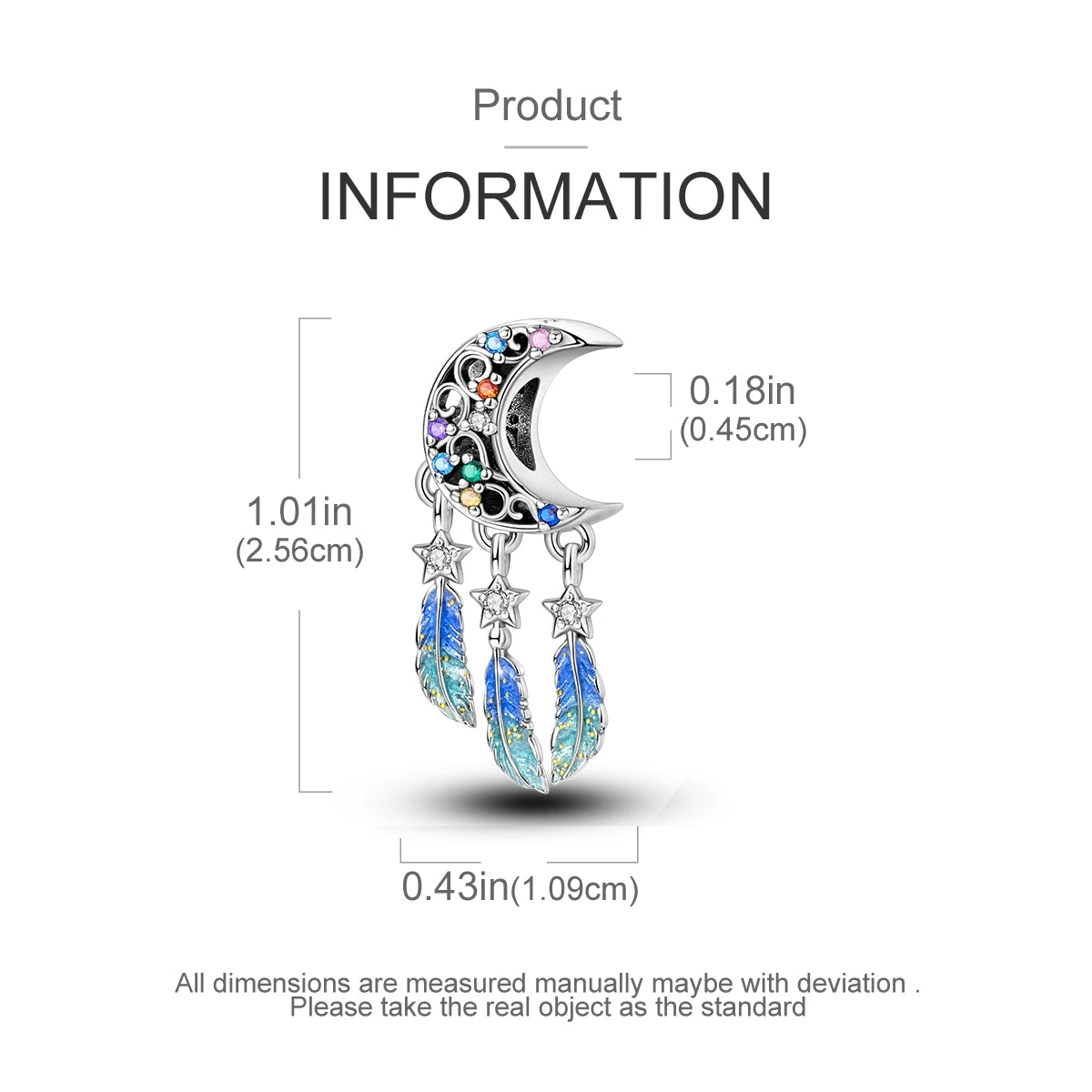 Original Charms 925 Silver Plated Bee Moon Star Pendant Fit Bracelet Making For Woman Fashion Jewelry