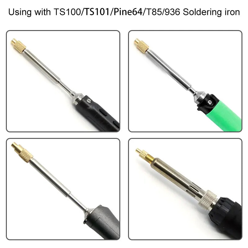 Heat Insert Nut Iron Tip TS100 TS101 Soldering Iron Tip Insert Internal Thread Head M2-M8 Brass Hot Melt Insert Nut Insertion
