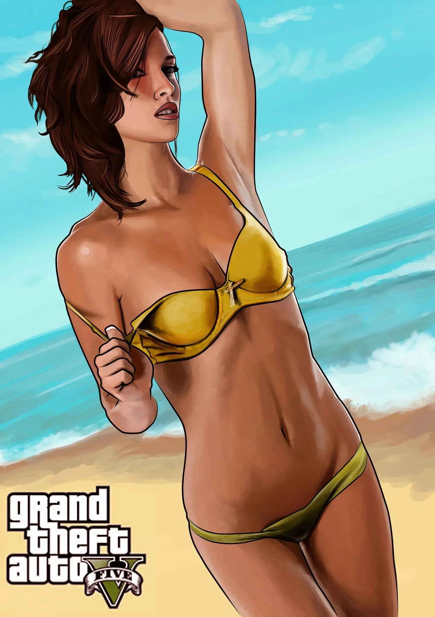Canvas Painting Wall Picture Print Modern Video Game Grand Theft Auto Poster For Gamer Living Room Home Decor Frameless