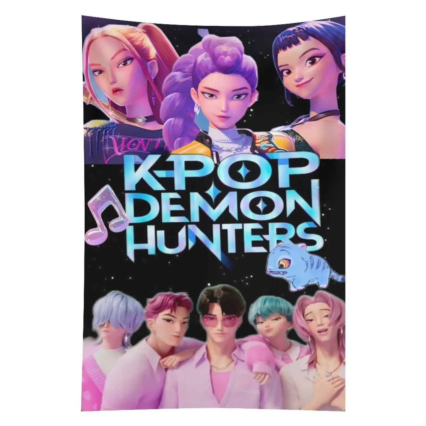 Huntrix KPop Demon Hunters Tapestry Wall Decor, 40''x60'' T