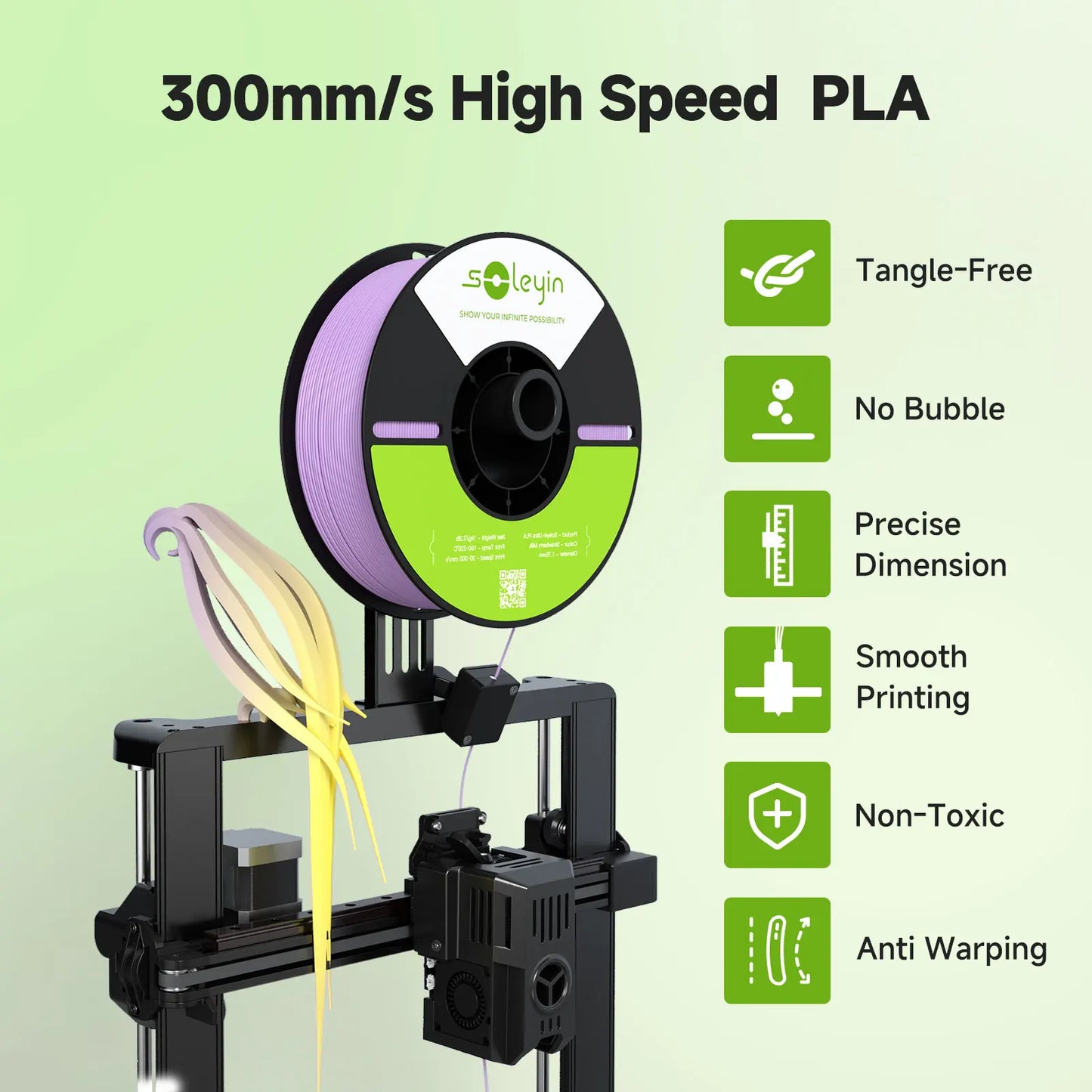 Soleyin Creality Sub Brand Ultra PLA Filament 1KG 1.75mm 3D Printer High Quality Muiti Color Vacuum Eco-Friendly for Bambu Lab