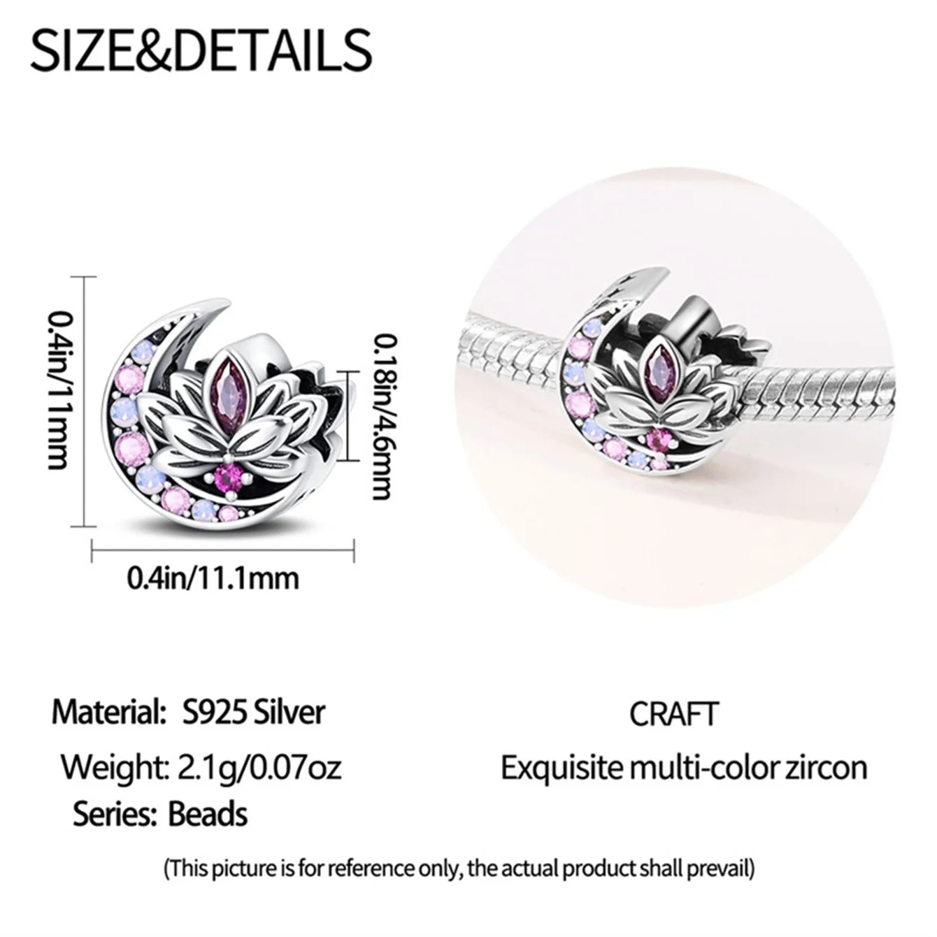 Hot Sale 925 Silver Retro Heart Shape Lotus Angel Charm Beads Fit Pandach Original DIY Bracelets Birthday Gifts Fine Jewelry