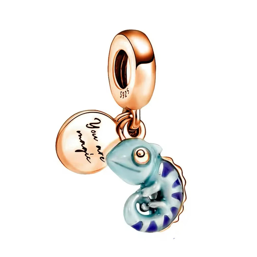 New 925 Silver Summer Ocean Series Starfish Turtle Octopus Cetacean Pendant Fit European Bracelets DIY Accessories Gifts