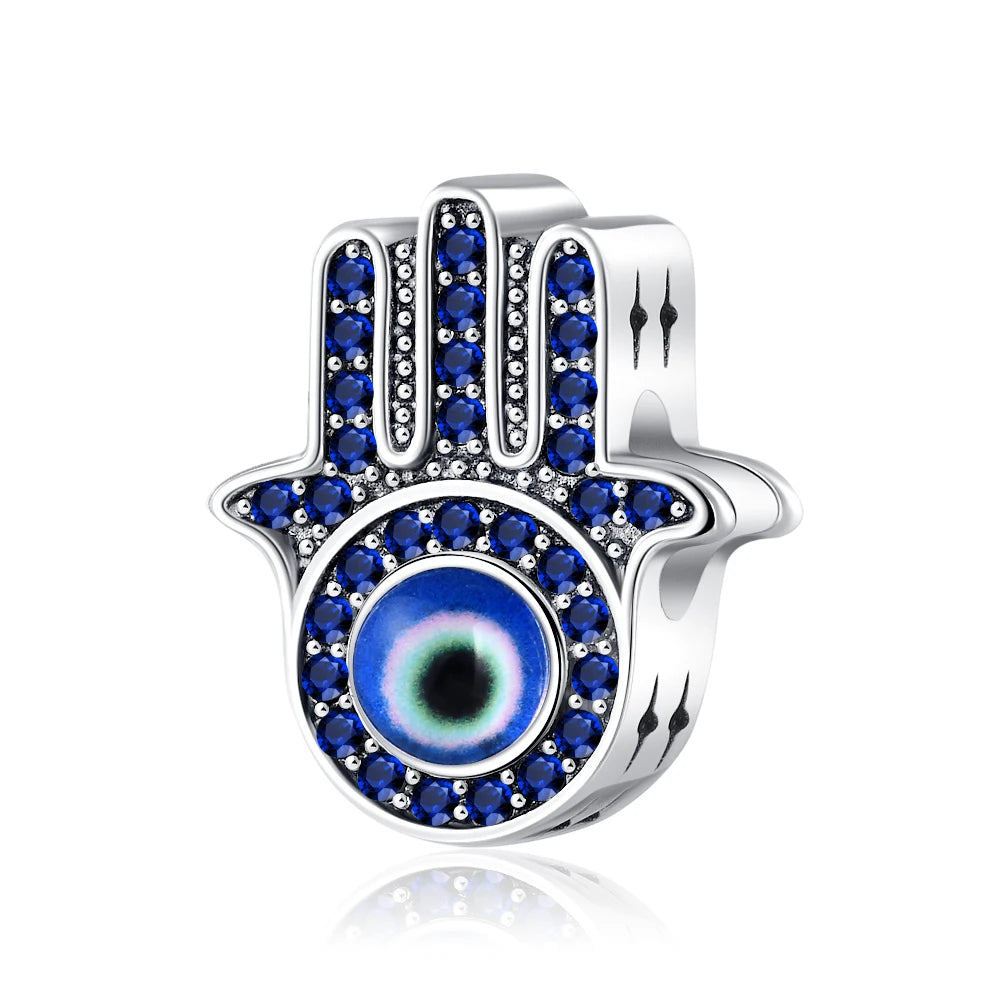 New 925 Silver Eye Palm Skull Wings Sun Pendants Charms Beads Fit Original Bracelet Accessories DIY Jewelry For Women