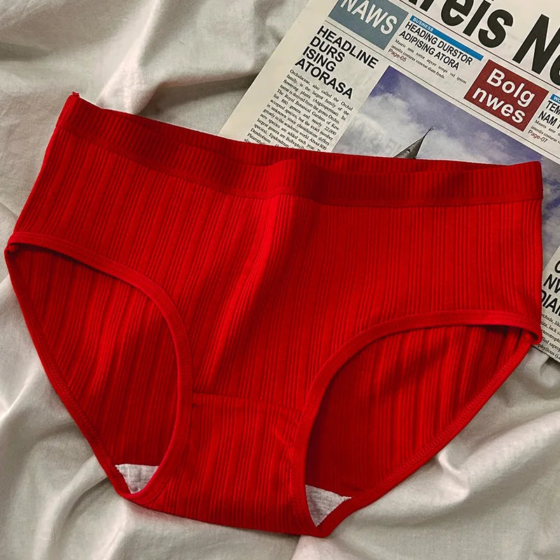 3PCS/Set Panties For Woman Underwear Solid Color Soft Cotton Briefs Girls Underpants