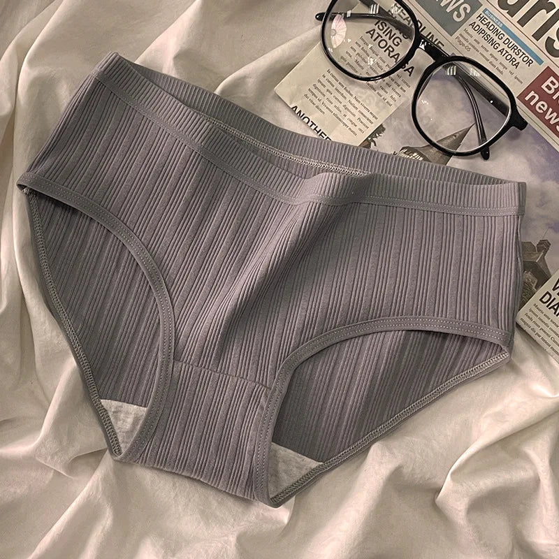 3PCS/Set Panties For Woman Underwear Solid Color Soft Cotton Briefs Girls Underpants