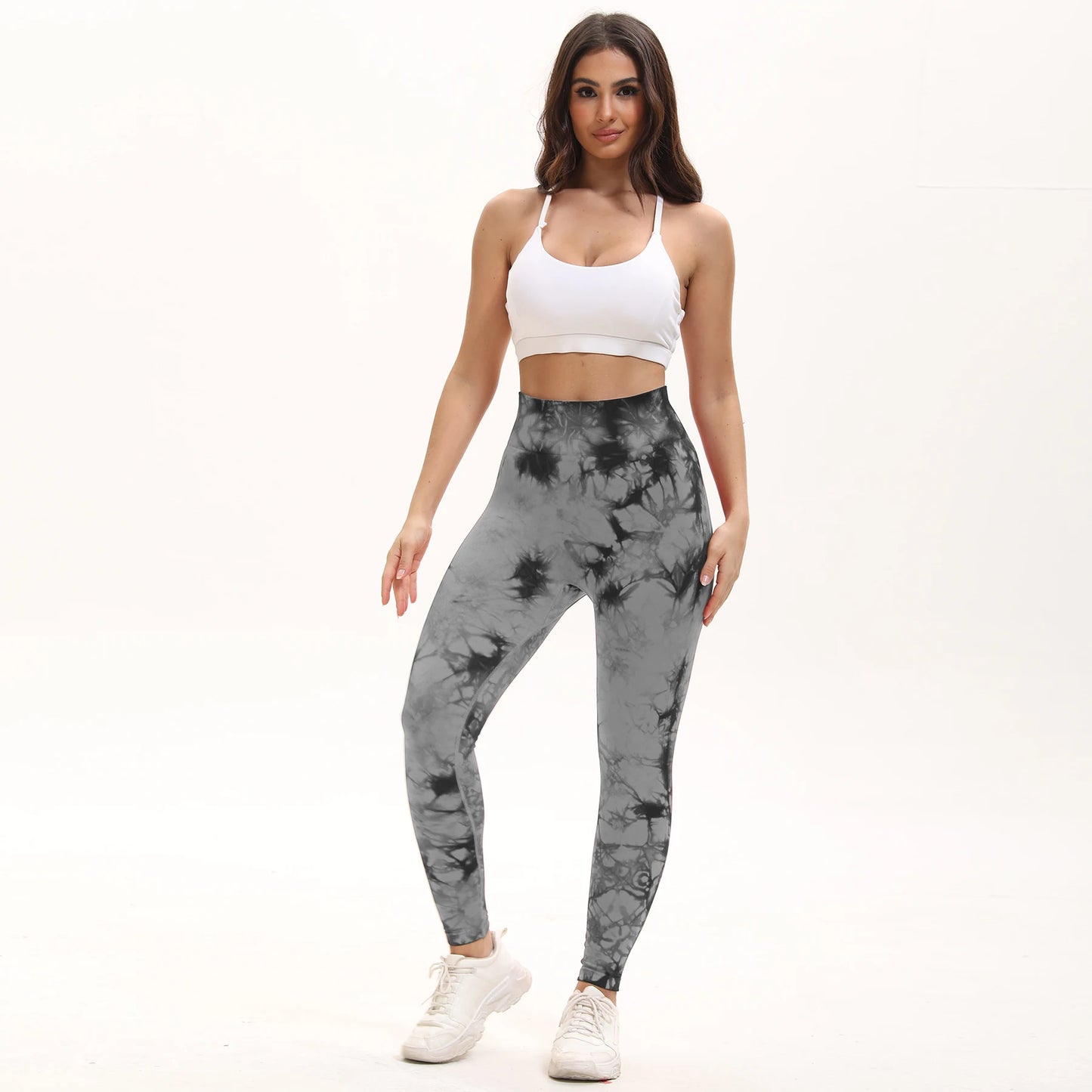 2 Pack Women's High Waisted Sexy Butt Lifting Seamless Solid Color Yoga Leggings Elastic And Breathable Fitness Sports Pants