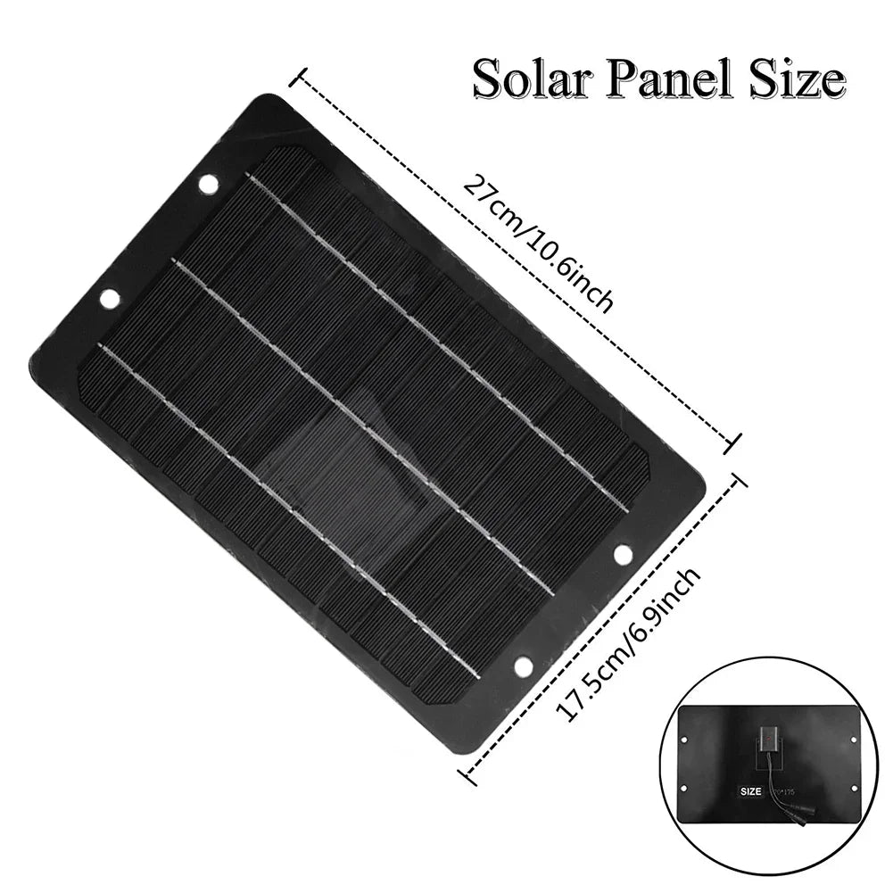 Solar Panel & 4.7inch Exhaust Fan 10W 12V Solar Powered Panel Kit Solar Panel Kitfor Roof Vent for Chicken Coop Shed Pet House
