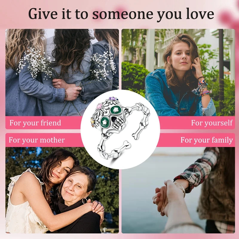 New 925 Sterling Silver Open Ring Hollow Rose Infinite Love Simple Ring Women Wedding Engagement Party Jewelry Gift
