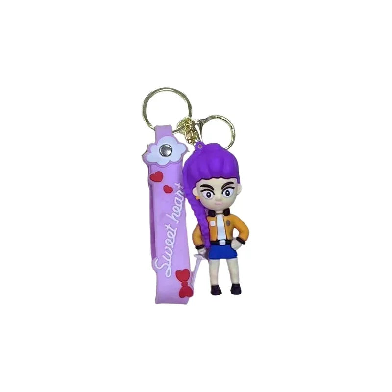 Super popular KPop Devil Hunter Peripheral Widget Rumi Mira Zoe PVC Keychain Backpack Decoration Widget Accessories Toys