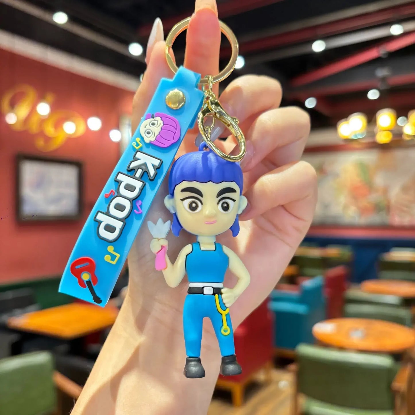 Super popular KPop Devil Hunter Peripheral Widget Rumi Mira Zoe PVC Keychain Backpack Decoration Widget Accessories Toys