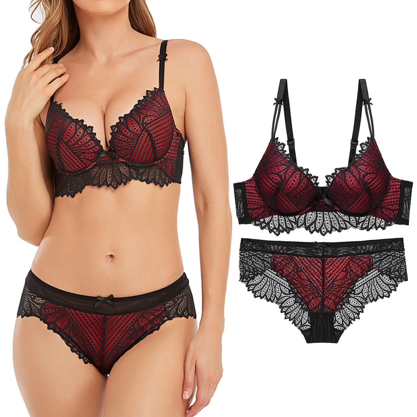 Women's Underwear Lace Small Chest Lace Embroidered Steel
