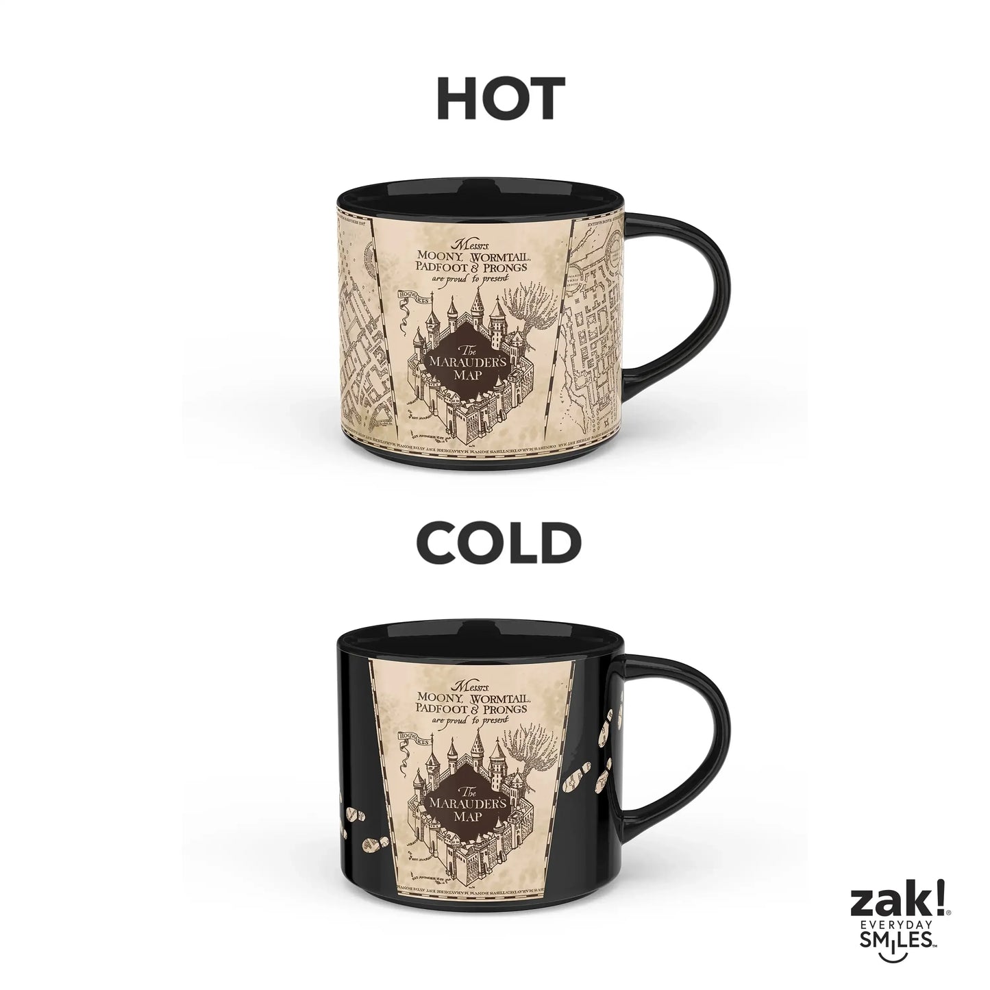 15oz Harry Potter Marauders Map Color Change Mug, Heat-Activated Design for Magic Effect, Dishwasher Safe