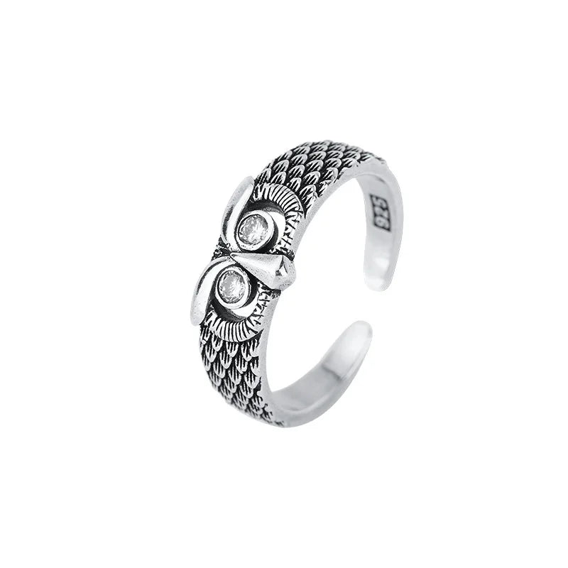 925 Sterling Silver Owl Zircon Woman Rings Wedding Fine Jewelry Best Sellers 2022 Products  GaaBou Jewellery