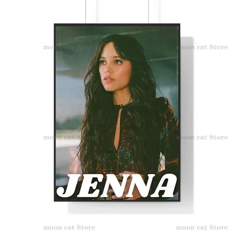 Canvas Painting Wall Art Pictures TV Show Star Actress Jenna Ortega Sexy Portrait Poster Popular Teenage Dorm Home Decor