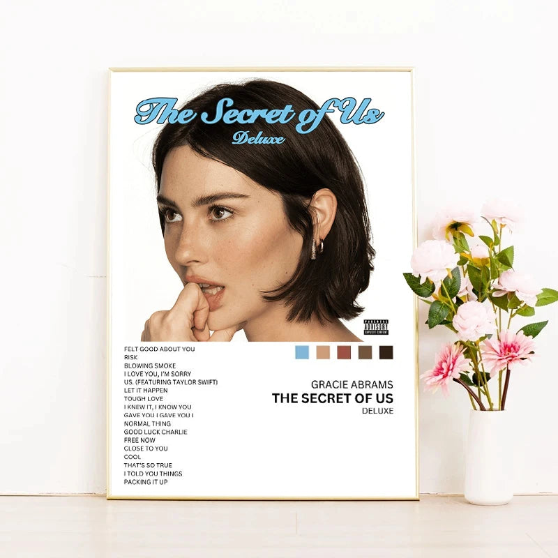 Pop Singer Gracie Abrams The Secret of Us Deluxe Classic Lyrics Inspired Poster Canvas Painting Wall Art Picture Home Decor Gift