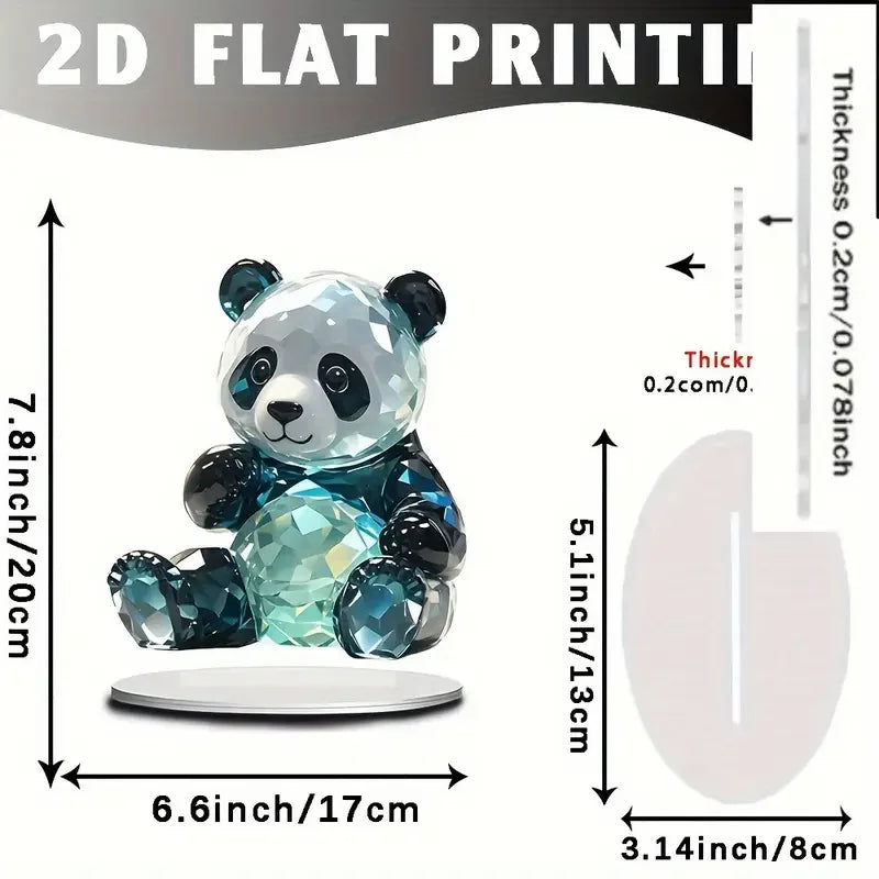 1pcs Bohemian style crystal panda desktop decoration is suitable for office decoration. Exquisite craftsmanship