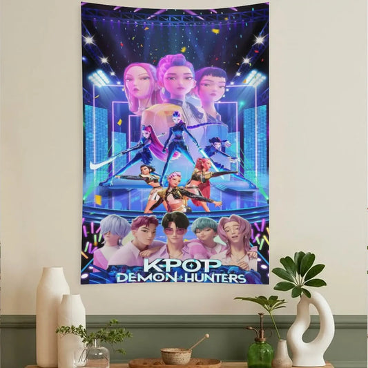 Huntrix KPop Demon Hunters Tapestry Wall Decor, 40''x60''