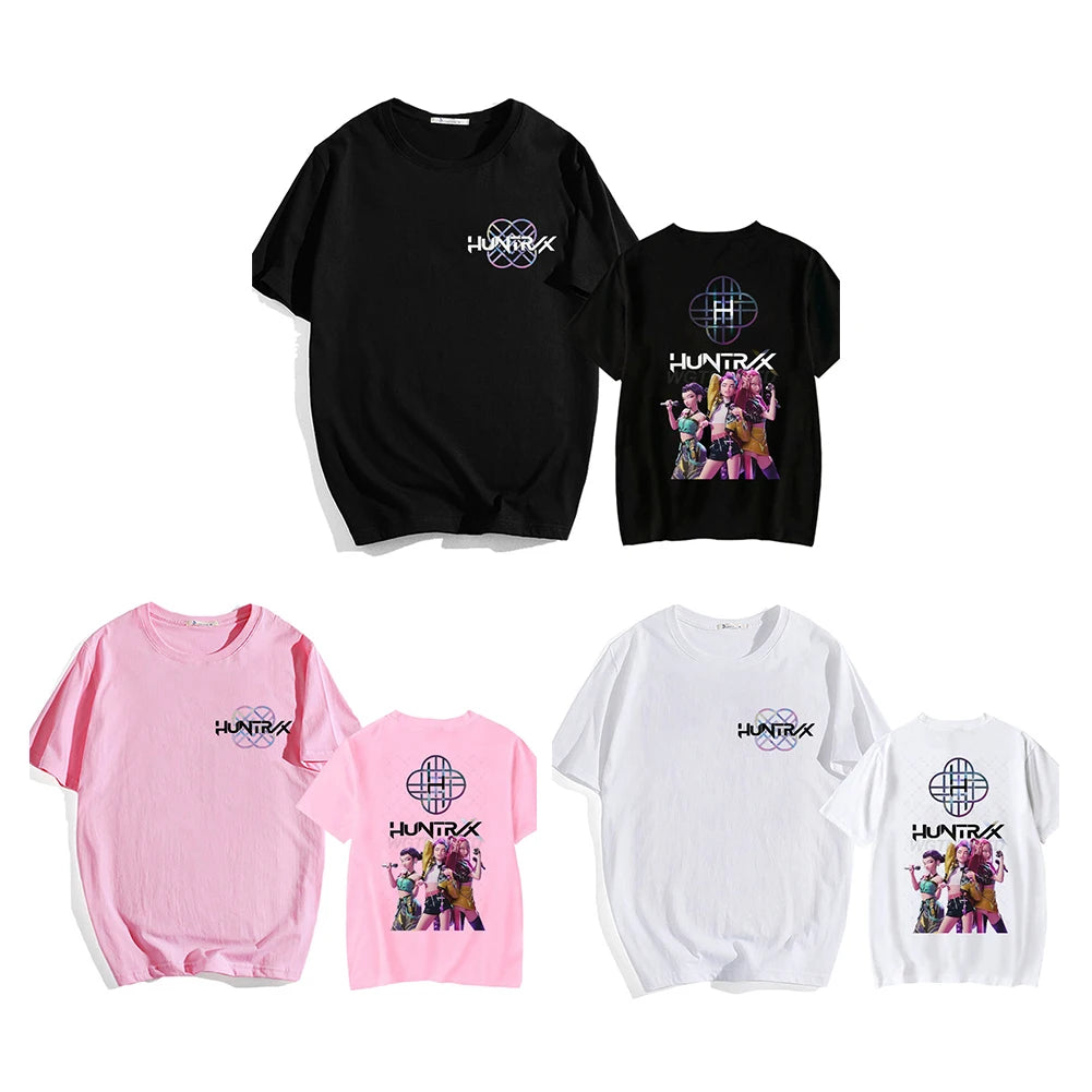 Round Neck Short Sleeved K-POP Demon Hunters Tee Top