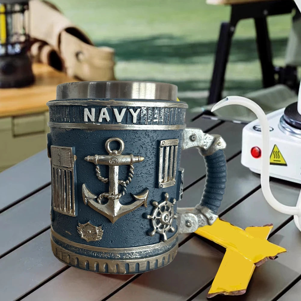 5 Styles American Commemorative Mug Decorative 3D Relief Design 250th Anniversary Mug Marine Corps Mug for Veterans