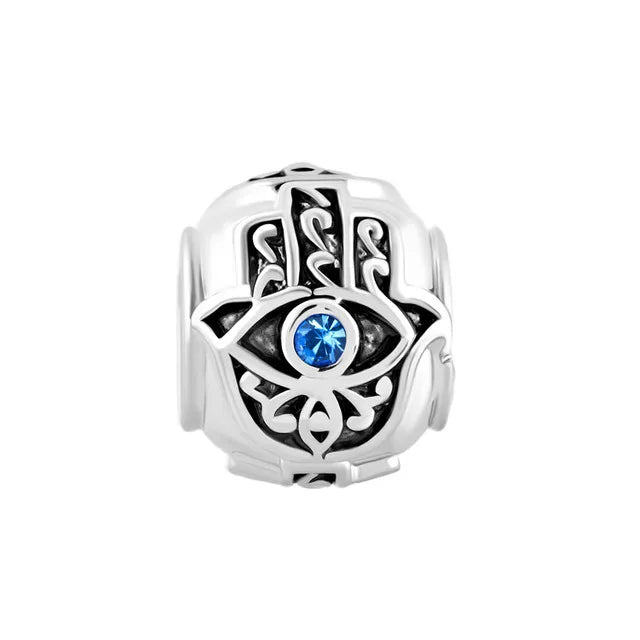 New 925 Silver Eye Palm Skull Wings Sun Pendants Charms Beads Fit Original Bracelet Accessories DIY Jewelry For Women