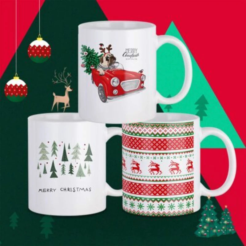 HTVRONT Sublimation Mugs 11oz Ceramic Sublimation Mugs Blank Bulk Coffee Mug White Ceramic Photo Cups With Bubble Bag