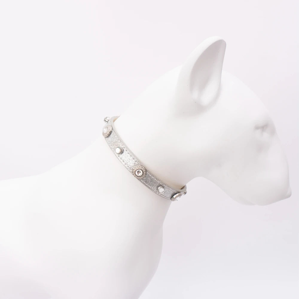 Luxury Cat Collar Lucky Clover Pet Necklace PU Leather Adjustable Cat Dog Collar Small Medium Dog Pet Accessories Perro Supplies