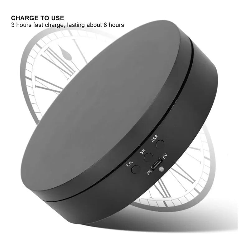 Photography Turntable Electric Rotating Display Stand 360 Degree with Remote Control Motorized Turntable for Photos or Videos