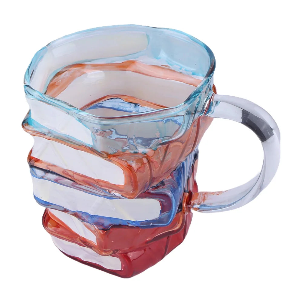 3D Painted Book Mug Wear Resist Creative Book-Shaped Drinkware Multi-Purpose Novelty Water Mug for Beer Wine Juice Tea Coffee