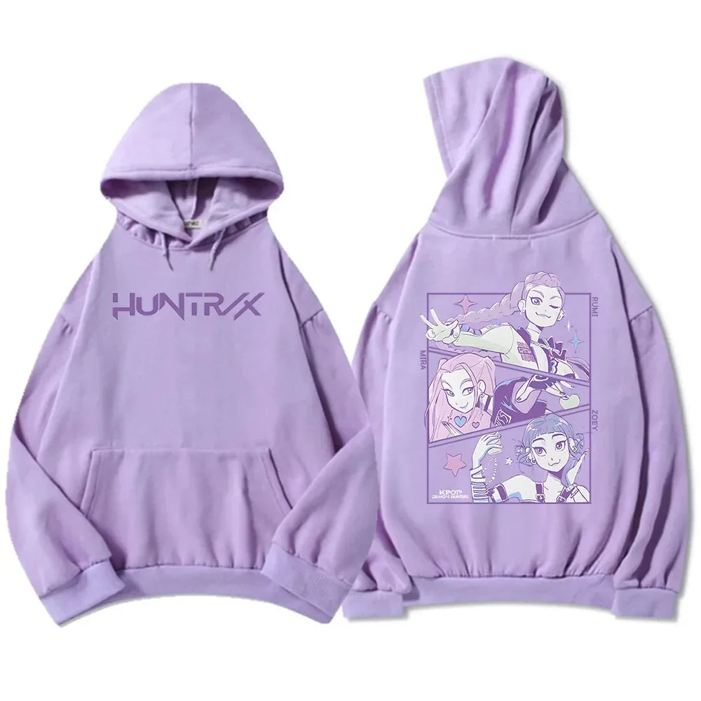 KPop Demon Hunters Movie Graphic Hooded Pullovers