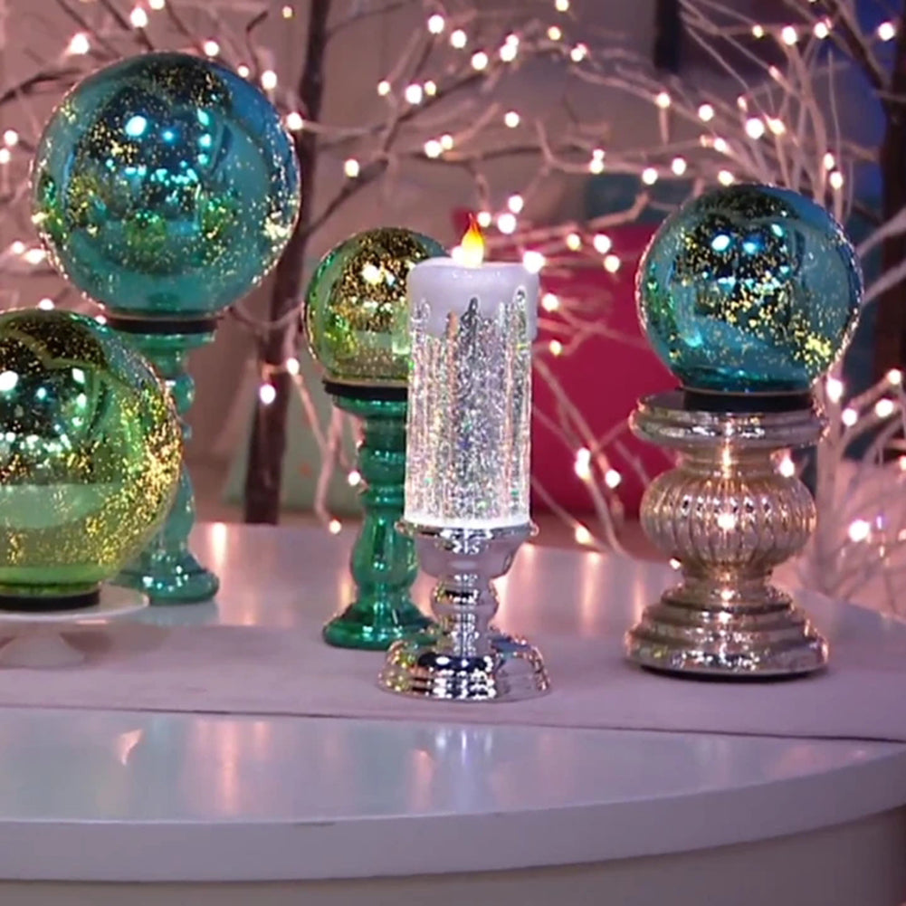 Rechargeable Colour Electronic LED Waterproof Candle With Glitter Colour Changing LED Water Candle