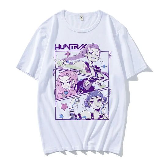 KPop Demon Hunters T-shirt Summer Short Sleeve