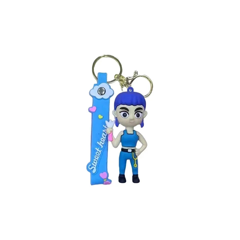 Super popular KPop Devil Hunter Peripheral Widget Rumi Mira Zoe PVC Keychain Backpack Decoration Widget Accessories Toys
