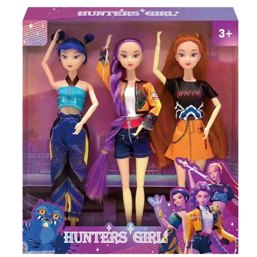2026 Anime K Pop Demon Hunters Witch Hunter Group High Appearance Glue Doll Girl Heart Decorative Holiday Gift