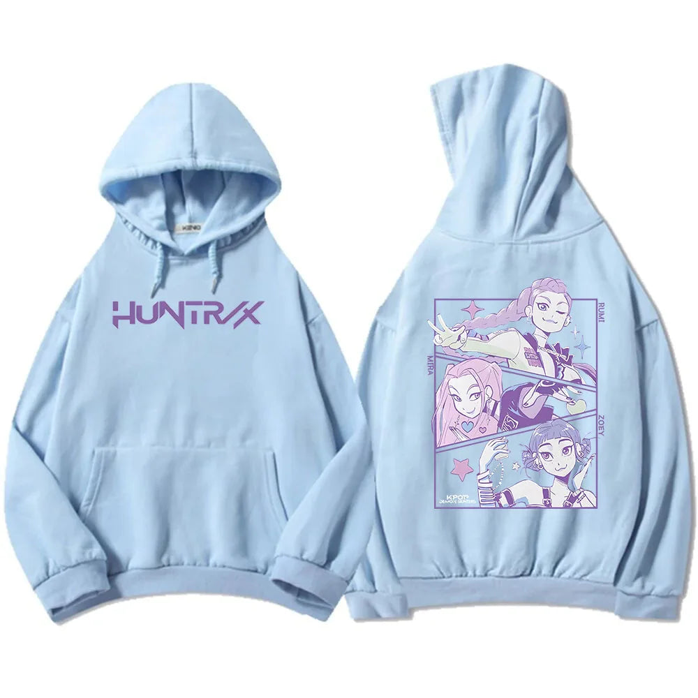 KPop Demon Hunters Movie Graphic Hooded Pullovers