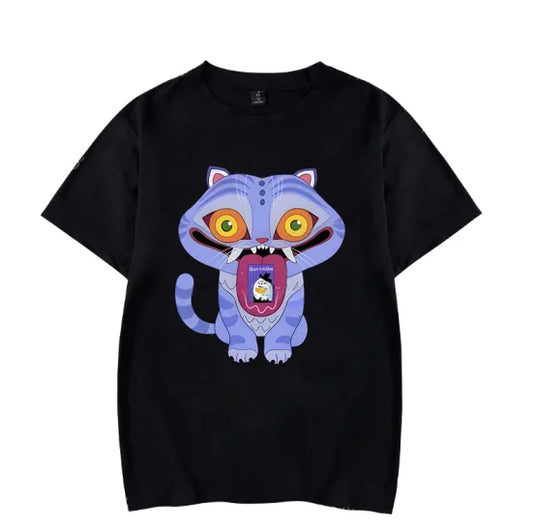 Huntrix Crouching Tiger Kpop Demon Hunters T Shirt Summer Y2K T-Shirts Cotton Leisure Tshirt for Men Short-Sleeve Simple Tees
