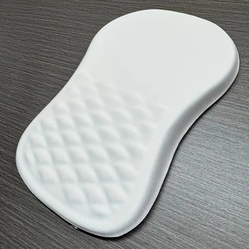 Ergonomic Mouse Pad with Wrist Support - Non-Slip Gaming & Office Desk Mat (Black/White, Quilt Texture
